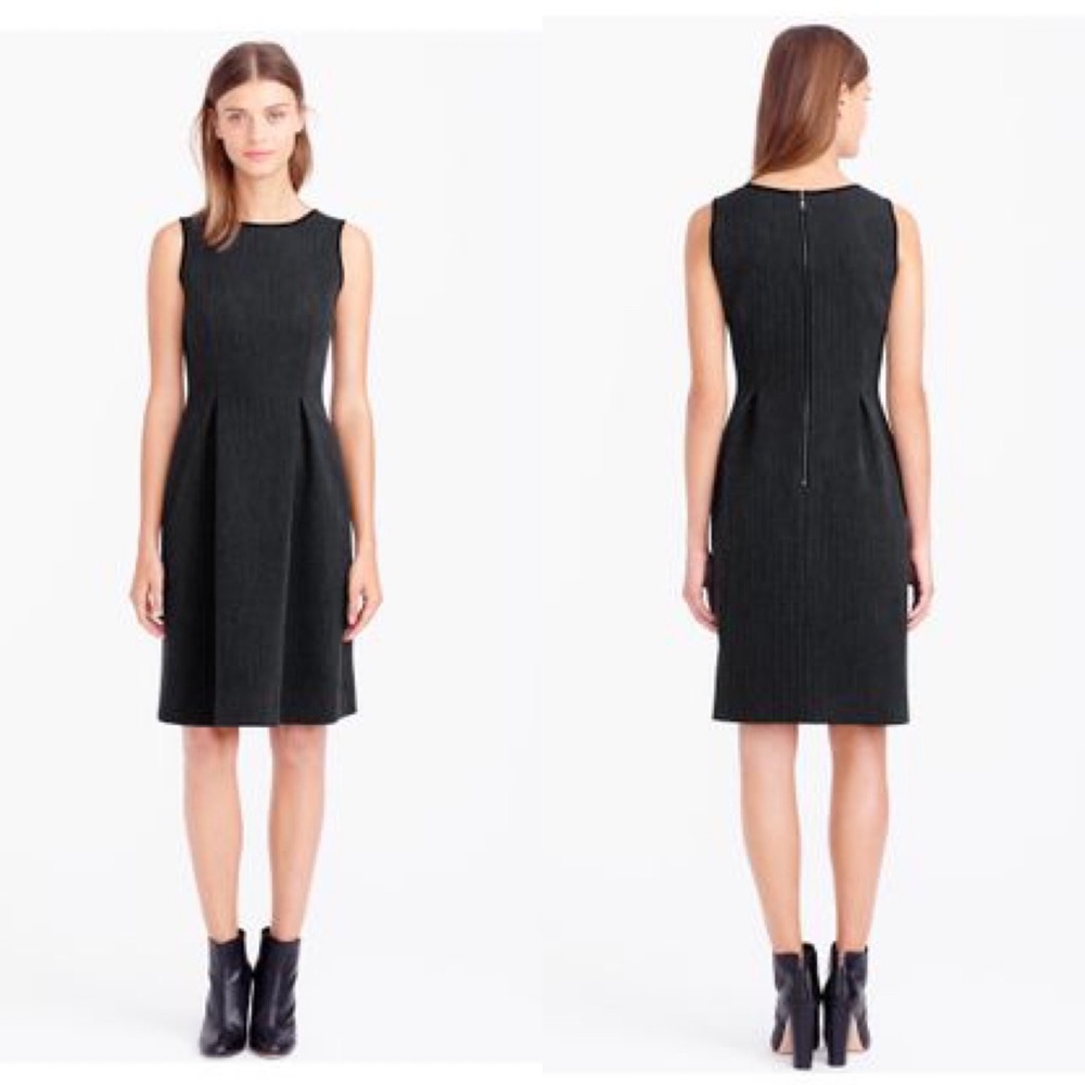 J. Crew Bonded Herringbone Dress
